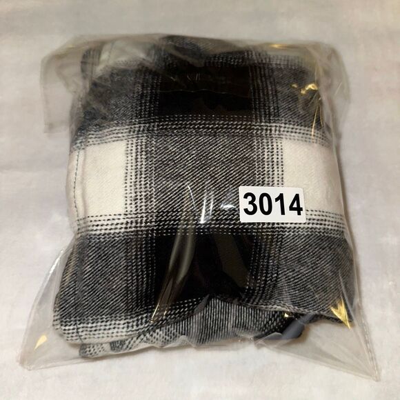 Zara Kids 8-9 Black White Plaid Flannel Button Down Shirt Long Sleeves Collared - Picture 7 of 7